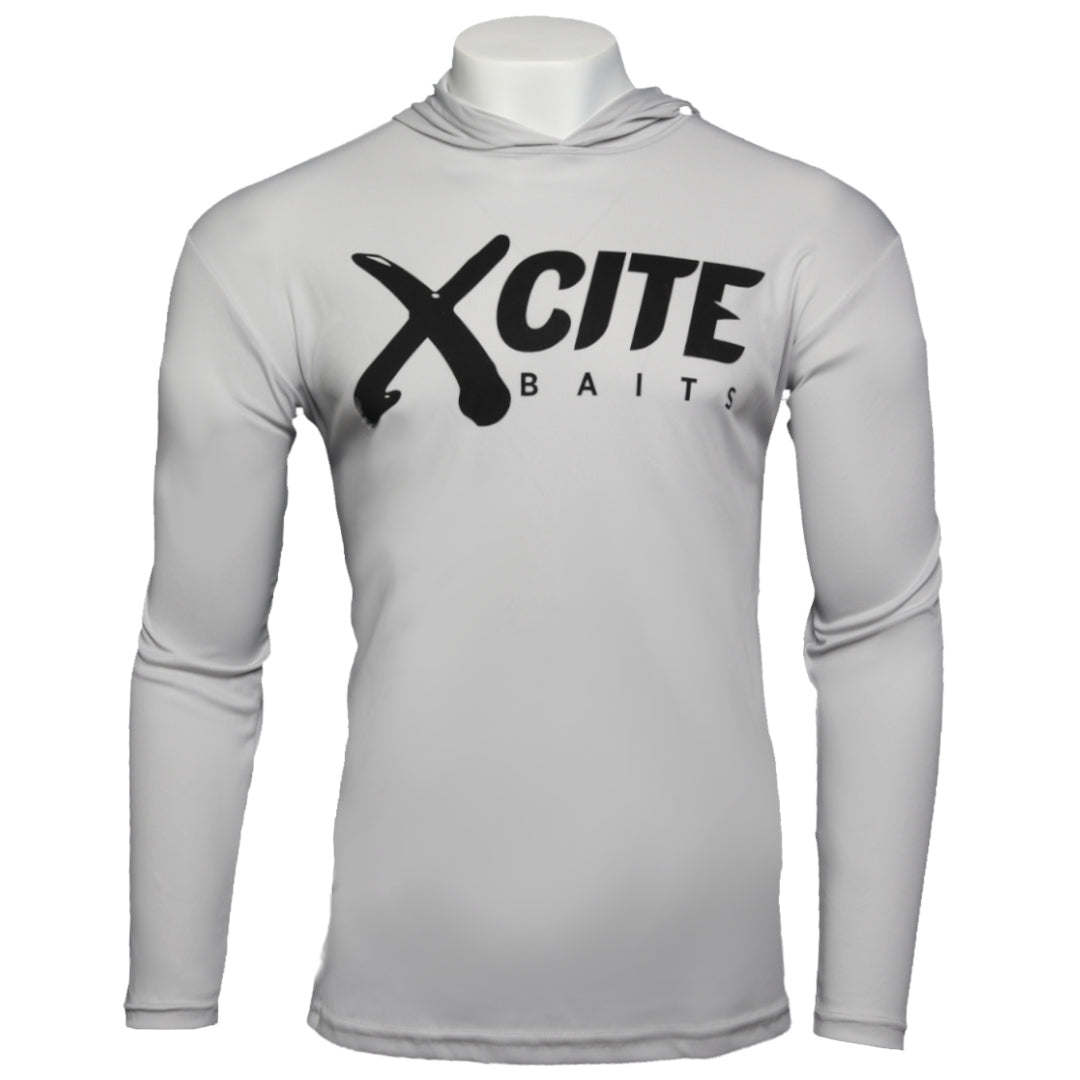 Xcite Baits Hooded Sun Shirt 2XL / Light Gray