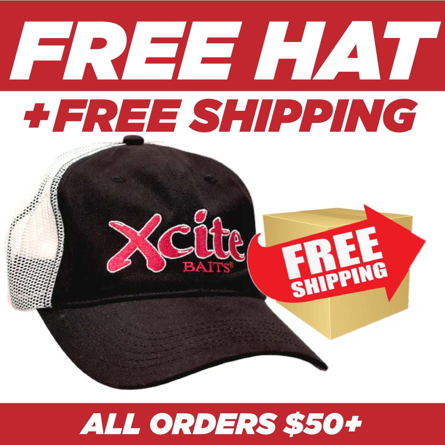 Get A FREE Hat, Plus FREE Shipping!